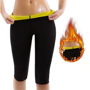 Fitness Sauna Pant Breathable Neoprene Women's Black Solid Design