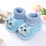 Blue Cartoon Fabric Shoes for Kids Stylish Soft and Breathable Footwear for Girls and Boys!