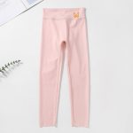 Stretchy Pink Leggings Perfect for Girls’ Sporty Summer Style! High Waist Soft Cotton Blend Elastic Closure Ultimate Comfort and Fashion!