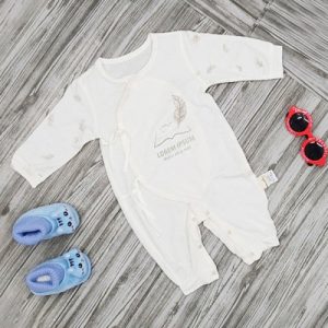 Beige Cotton Blends Jumpsuit Snug and Stylish Infant Baby Romper Perfect for Crawling Sleeping and Playtime!