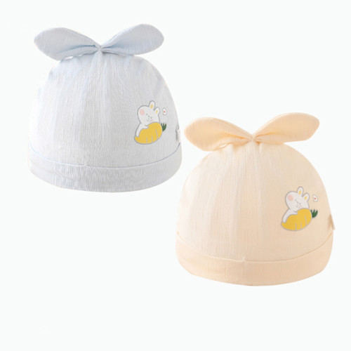 Cute Cartoon Cotton Blend Beanies Perfect Casual Winter Wear for Infants! Unisex Hat Set Soft and Breathable Ideal for 0-6 Months.