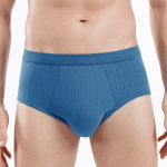 Blue Cotton Blend Ribbed Elastic Waist Men’s Underwear Comfortable & Versatile All-Season Innerwear for Men & Boys