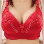 Ultimate Comfort Red V-Neck Bridal Bra Adjustable Strap Steel-Free Backless Design Stylish Breathable Nightwear for Women