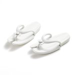 Stay Dry and Stylish with our White Waterproof Non Slip Women’s Slipper Comfy Portable Flip-Flop Sandal with a Thick Sole!